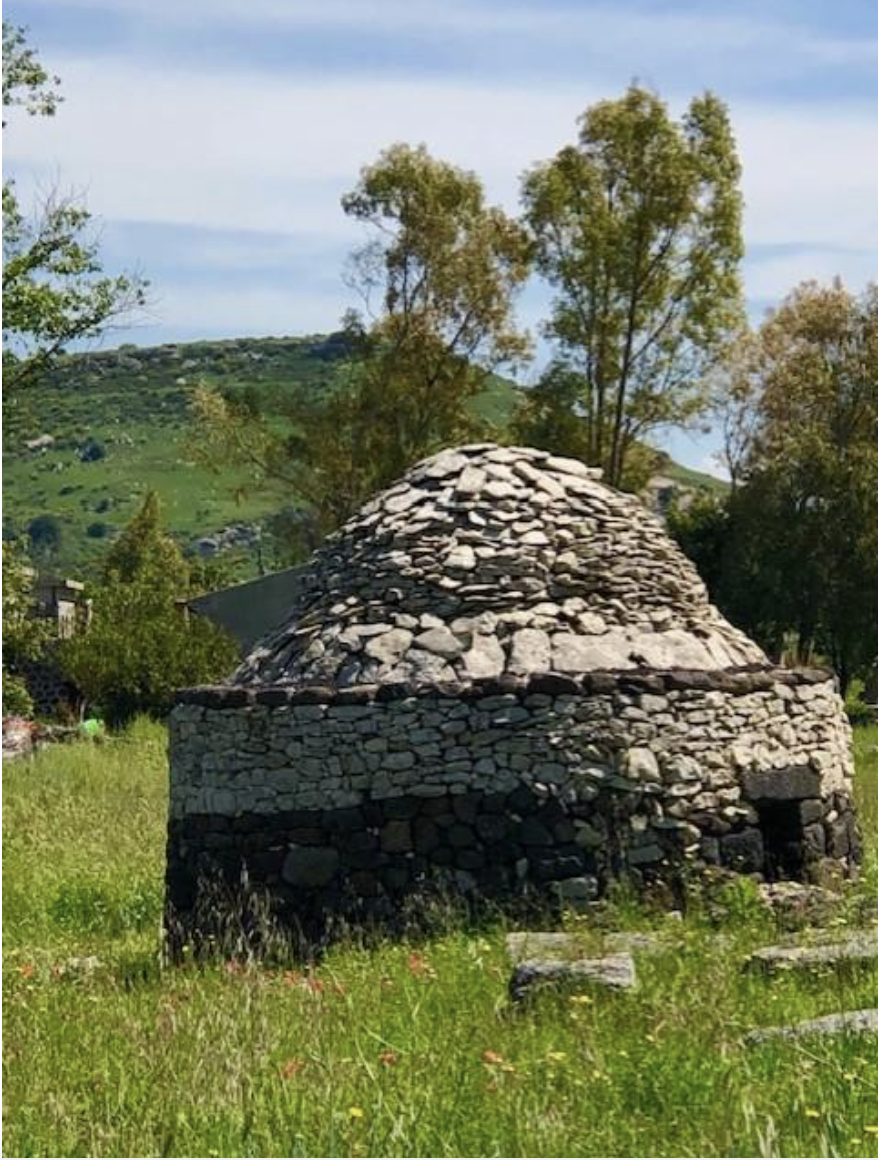A ruin of the Su Nuraxi di Barumini, the ancient stone huts and archeological sites in Sardinia 